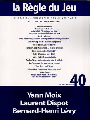 cover image of La règle du jeu n°40
